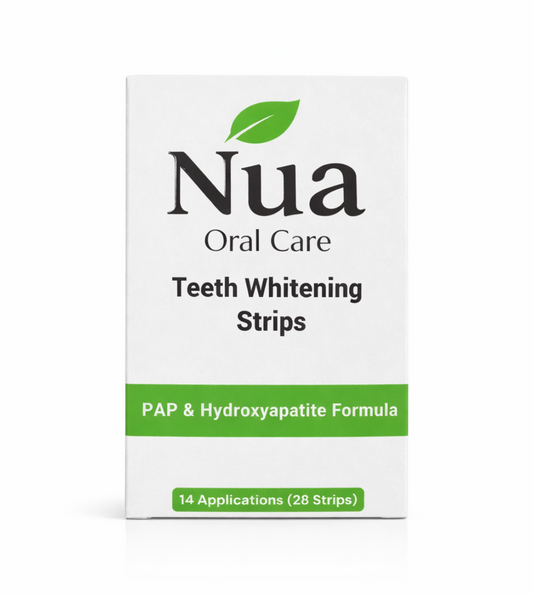Nua PAP+ Whitening Strips – Sensitive & Peroxide-Free